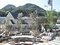 神戸市北区・美方石を使ったロックガーデンの制作